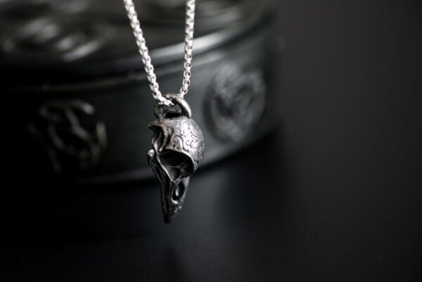 Découvrez ce collier, mettant en avant un pendentif en forme de crâne de corbeau, symbole de sagesse et de protection dans la mythologie nordique. Avec une chaîne de 60 cm et un pendentif mesurant 6 cm de hauteur sur 2,1 cm de largeur, ce bijou en acier inoxydable allie durabilité et esthétique. Proposé en dropshipping, vous bénéficiez d'une large sélection de bijoux à des prix compétitifs. Portez-le fièrement pour ajouter une touche audacieuse à votre style, qu'il s'agisse d'une occasion spéciale ou d'un usage quotidien.