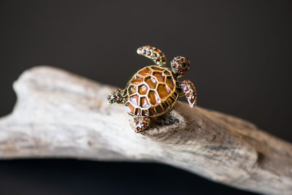 Découvrez notre broche tortue, une pièce artisanale élégante mesurant 3,3 cm et pesant 7,1 grammes. Symbolisant la longévité et la sagesse, cette broche ajoute une touche marine à toute tenue. Proposée en dropshipping, elle vous offre une large sélection de bijoux à des prix compétitifs. En portant cette broche, vous soutenez également la protection des océans, car une partie des bénéfices est reversée à des organisations écologiques. Offrez-vous ou offrez à un proche cet emblème de la mer et laissez-vous inspirer par sa beauté.